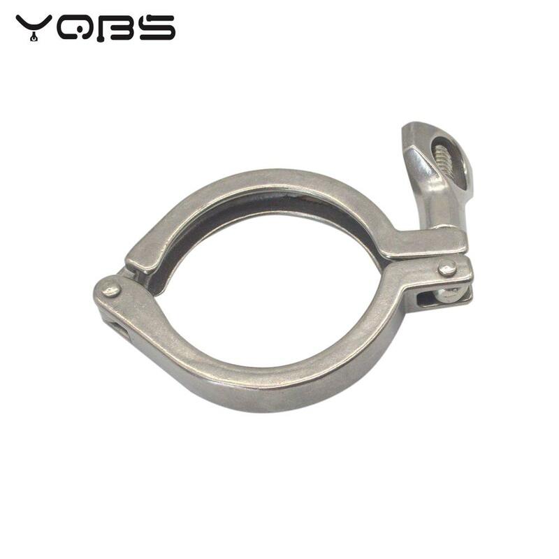 Yqbs virola sanitária de aço inoxidável, tamanhos 1 "a 8", três pontas, braçadeiras, trevo ss, adequado para flange de tubulação com junta de silicone