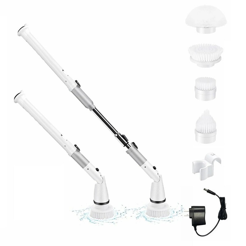 2024 New Electric Spin Scrubber,Cordless Cleaning Brush with 2 Adjustable Speeds, Shower Scrubber for Bathtub Bathroom Kitchen