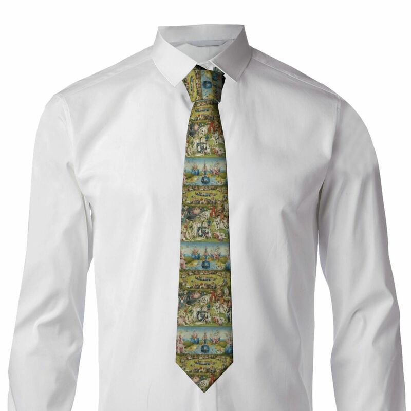 Gravata masculina clássico magro o jardim das delícias terrestres gravatas colarinho estreito magro casual gravata acessórios presente