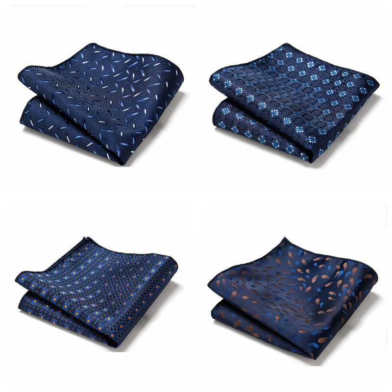Paisley Hanky Floral Pocket Square Fit Men Suits Wedding Party Fashion Business Handkerchief Navy Blue Pocket Hanky Red Square