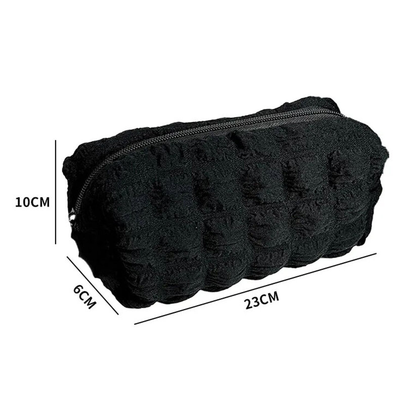 Cosmetic Bag Solid Color Pencil Case Creative Pillow Bag Large Capacity Bag For Girls School Supplies Stationery Box