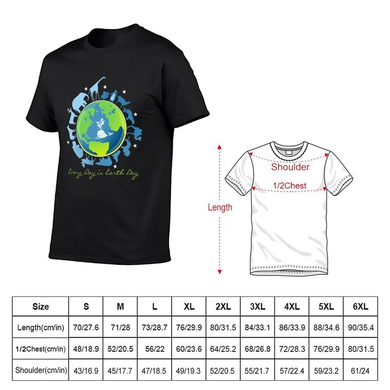 Every Day is Earth Day T-Shirt animal prinfor boys funnys cute tops summer top mens white t shirts