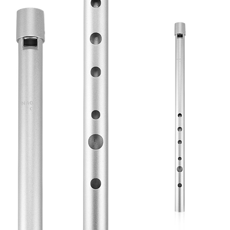 Tubo de alumínio flauta apito irlandês flauta alta c chave irlanda flauta latão penny apito 6 buraco flauta instrumento musical vento