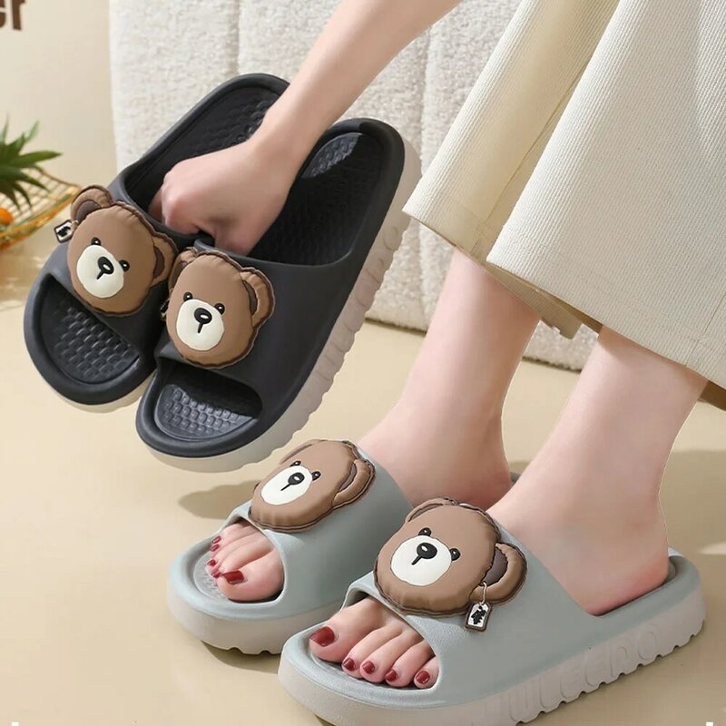 2024 New Women's Soft Soled Slippers Couples Home Bathroom Anti-Slip Slippers Fashion Summer Sandals EVA Material Slippers