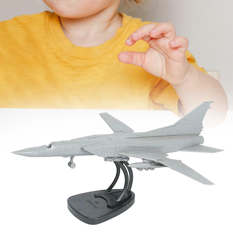 Modelo de Construção Aeronave com Display Base, Coleção Tabletop Decor, 3D Puzzle para Café, Sala, Estante, Quarto, Casa, 1:144