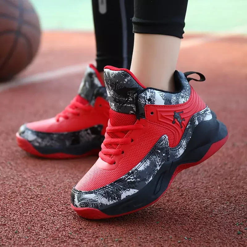 Zapatillas de baloncesto antideslizantes para niños, calzado deportivo de suela gruesa, novedad de 2024