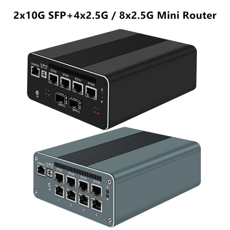 Topton nowy 13th Gen Firewall Mini PC 2*10G SFP 4x Intel i226-V U300E 8505 i5-1240P 2 * DDR5 NVMe 2 * SATA Soft Router serwer Proxmox