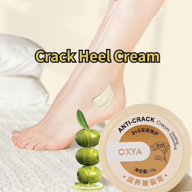 Crème réparatrice anti-séchage des fissures pour les pieds et les mains, soin de la peau, élimination des fissures, fréquence du talon, 15g, C5y6