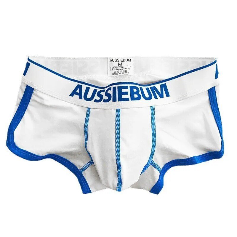 Aussiebum-メンズボクサーパンツ,セクシーな無地のショートパンツ,凸型のデザイン,耐衝撃性,頑丈