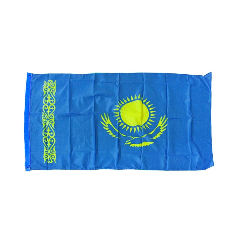 77HC Republic of Kazakhstan Flags Polyester Kazakhstan National  for Parties, Festivals, Historical Events Home Decor