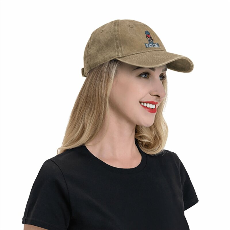 หมวกเบสบอลเวลาสเก็ตบอร์ดผู้ชายหมวกผู้หญิงหมวกป้องกัน SnapBack สเก็ตบอร์ด