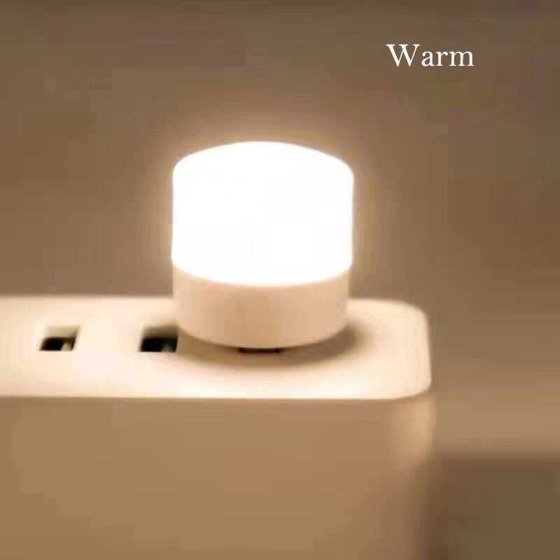 Mini Usb Nachtlampje Warm Wit Oogbescherming Boek Leeslampje Usb Stekker Computer Mobiel Opladen Led Nachtlampje