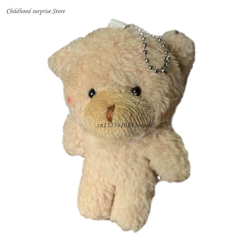 Mini urso pingente brinquedo pelúcia urso boneca chaveiro mochila pendurado decorações presente da criança dropship