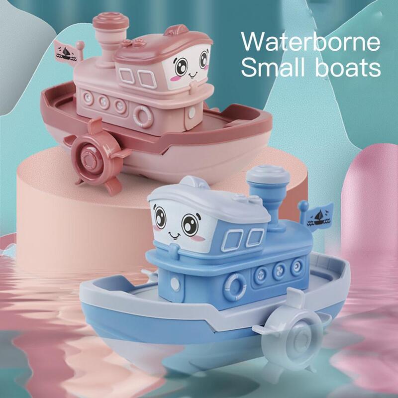 Giocattoli da bagno per bambini simpatico cartone animato nave barca giocattolo a orologeria giocattolo per bambini giocattoli per l'acqua nuoto gioco da spiaggia per bambini regali per ragazzi giocattoli