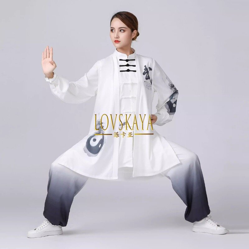 Chiński styl Tai Chi garnitur mężczyźni kobiety nowe haftowane i malowane kostiumy sceniczne konkursowe postaci sztuk walki