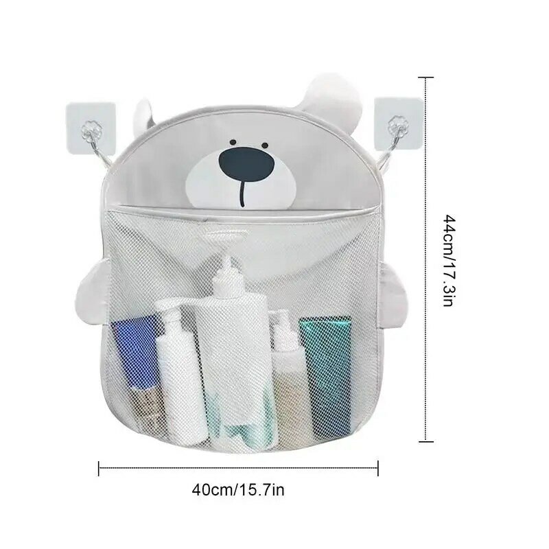 Almacenamiento de juguetes de baño para bebés, soporte para juguetes de baño, tiene 2 ganchos adhesivos para una instalación rápida y fácil