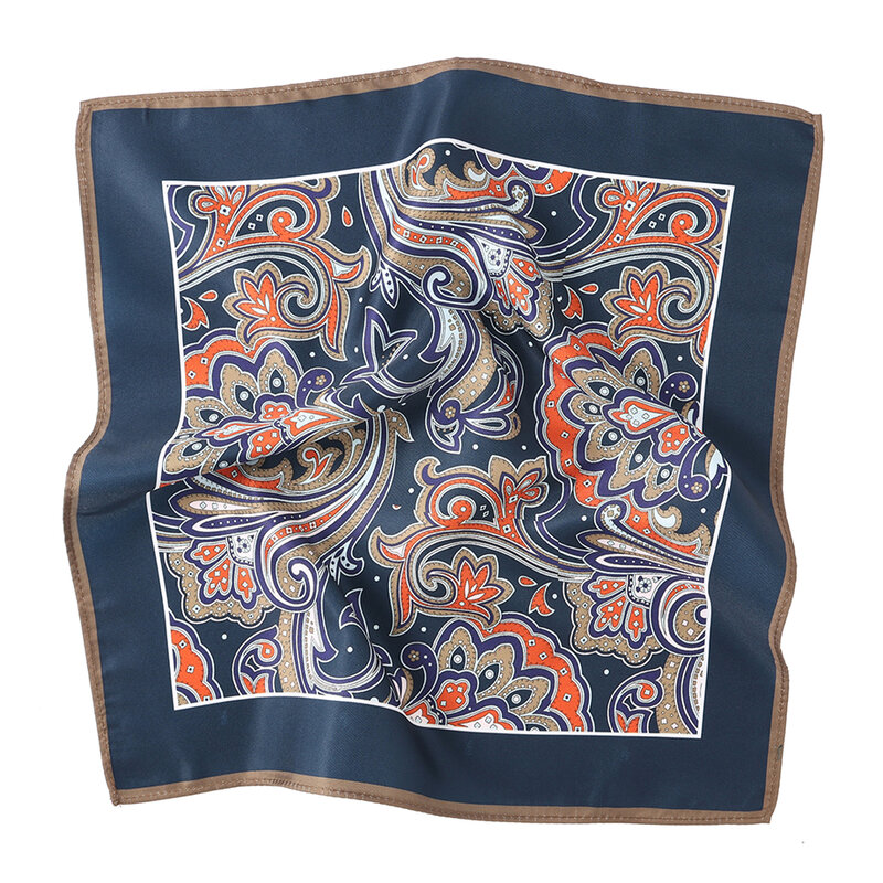 Tailor Smith Mens Hanky Pocket Squared Handkerchief Polyester Paisley Floral Handkerchief Square Scarf Wedding Party For Gift