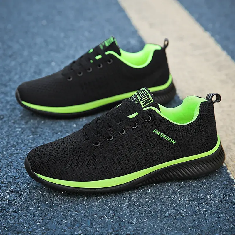 Men Running Walking Knit Shoes Fashion Casual Sneakers Breathable Sport Athletic Gym Lightweight Men Sneakers Casual Shoes