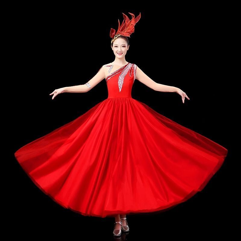 Vestido moderno da dança para o desempenho do estágio, abrindo o traje para o desempenho do estágio
