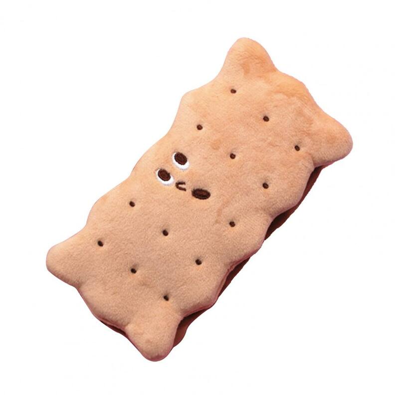 Tas Pensil Beludru Tahan Lama Dapat Dicuci Sandwich Cookies Kotak Pensil Boneka Alat Tulis untuk Siswa