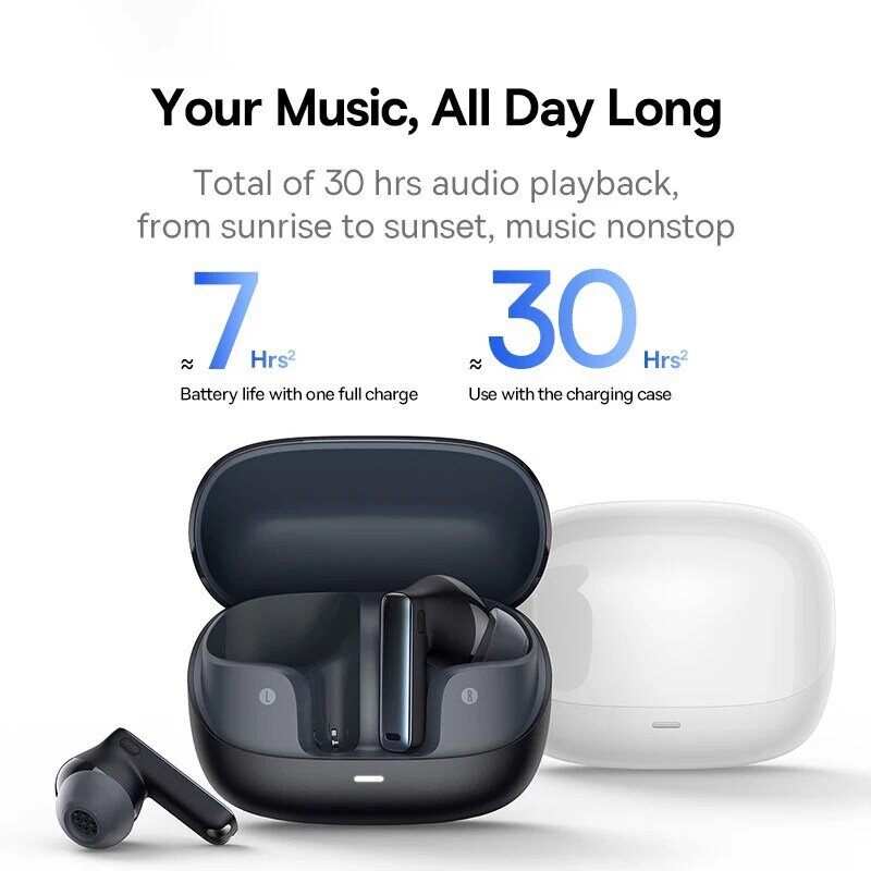 Baseus-Bowie M2 S ANC fone de ouvido, Bluetooth 5.3, cancelamento de ruído ativo, 48dB, fone de ouvido sem fio, suporte 3D espacial áudio