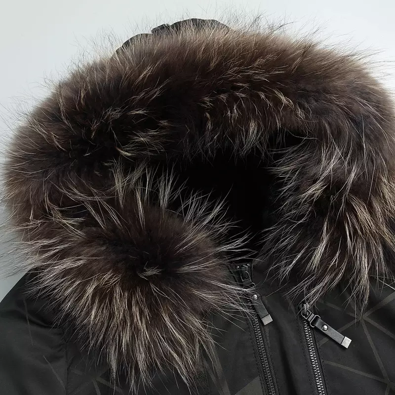 AYUNSUE Warm Mens Fur parka Short Man Winter Jacket fodera in pelliccia di visone cappotti e giacche in pelliccia collo di pelliccia Casaco SGG771