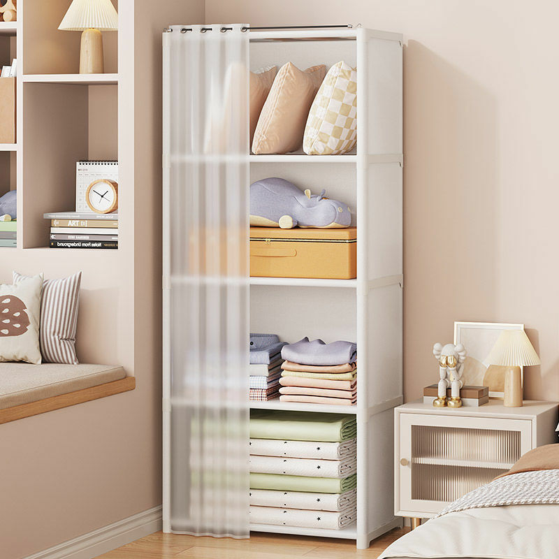 Dustproof Simple Wardrobe Home Bedroom Dormitory Plastic Multi-Layer Clothing Quilt Toys Books Debris Storage Cabinet
