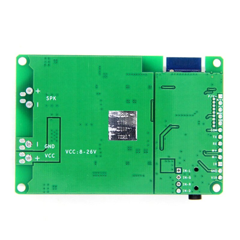 Papan Amplifier Bluetooth 5.0 TWS AUX 80/100W, Port seri untuk mengubah nama modul Stereo Mono penguat Stereo nirkabel