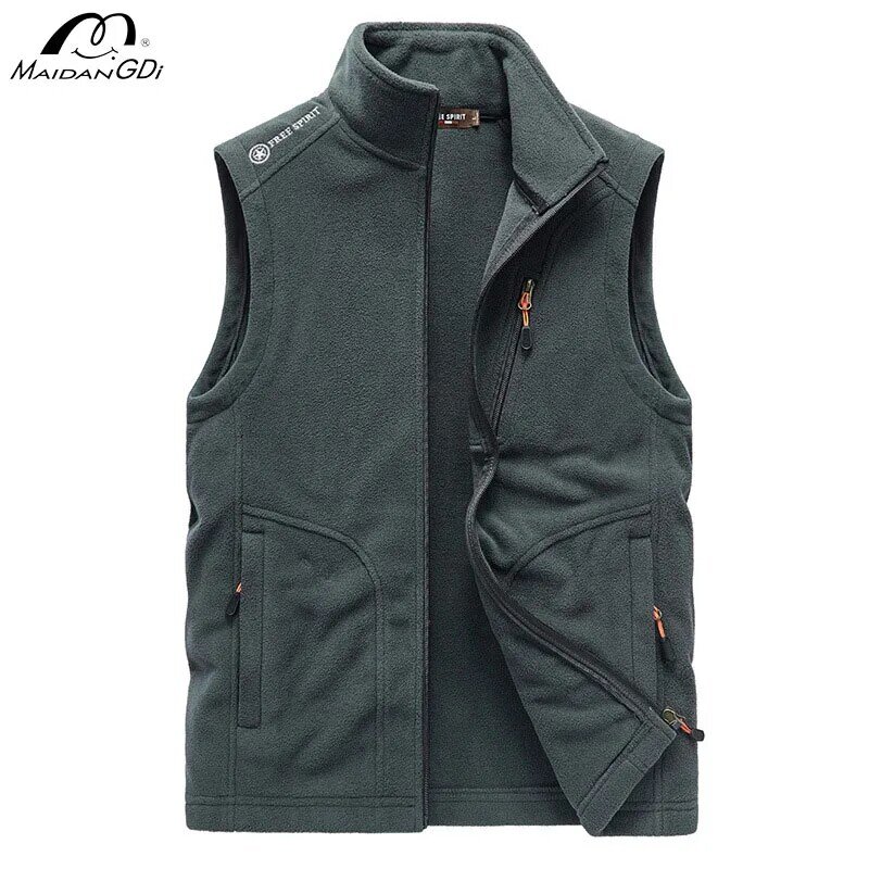 MaiDangDi Men's Nylon Vest Fashion Casual Sleeveless Jacket Everyday Versatile Sleeveless Men Clothing Oversized Male Top 5XL