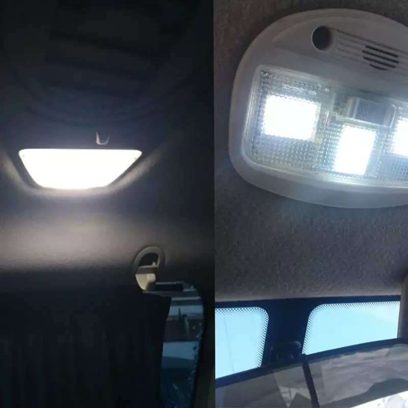 白色LEDカーライト,ドーム型ランプ,トランクライト用アダプター,アダプター48smd,c5w,cob,t10,dc,12v,1個