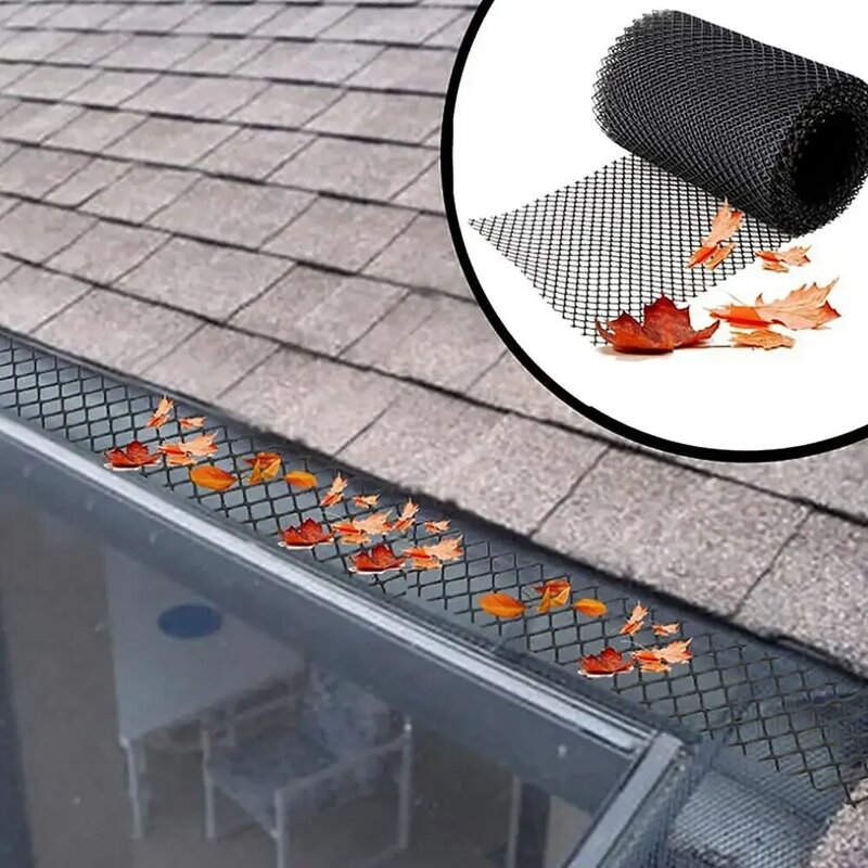 15cm × 6m Anti-Clogging-Netz abdeckung mit 10 Pfählen Balkon einfach zu installieren Dachrinnen schutz flexibler Abfluss reduzieren Überlauf reinigungs werkzeug