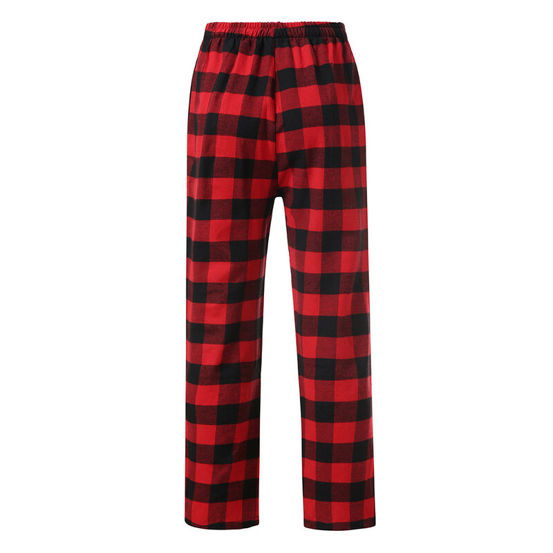Męskie Pantalon Y2k casualowe spodnie elastyczne w kratę cienkie wygodne jesienno-zimowe spodnie od piżamy z luźnym szerokie spodnie nogi ze sznurkiem