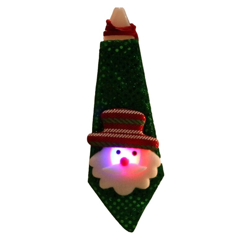 Cravatta da uomo decorativa natalizia da 8 pollici per fornitura festival per feste e feste, costume da cravatta brillante