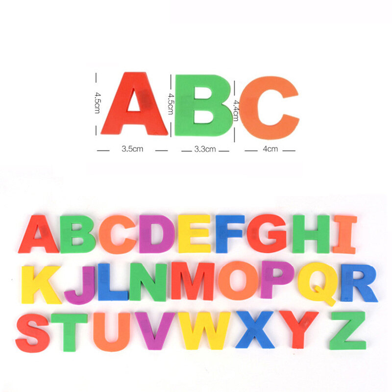 Stiker kulkas huruf menghias mainan Souptoys kulkas