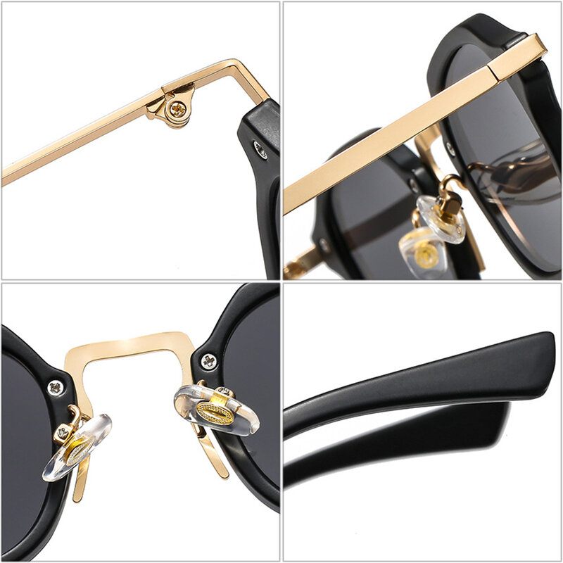 SHAUNA-gafas de sol cuadradas pequeñas para hombre y mujer, lentes de sol de moda, Retro, Punk, UV400