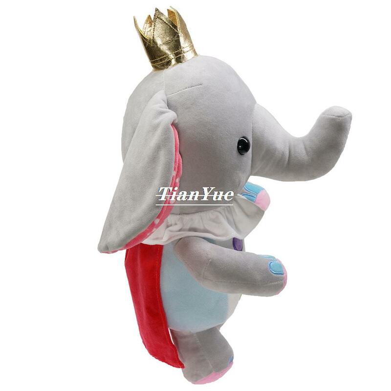 Słodkie zwierzę zajmuje dwie zabawka słoń prezent bożonarodzeniowy dla dziecka zabawka 45cm