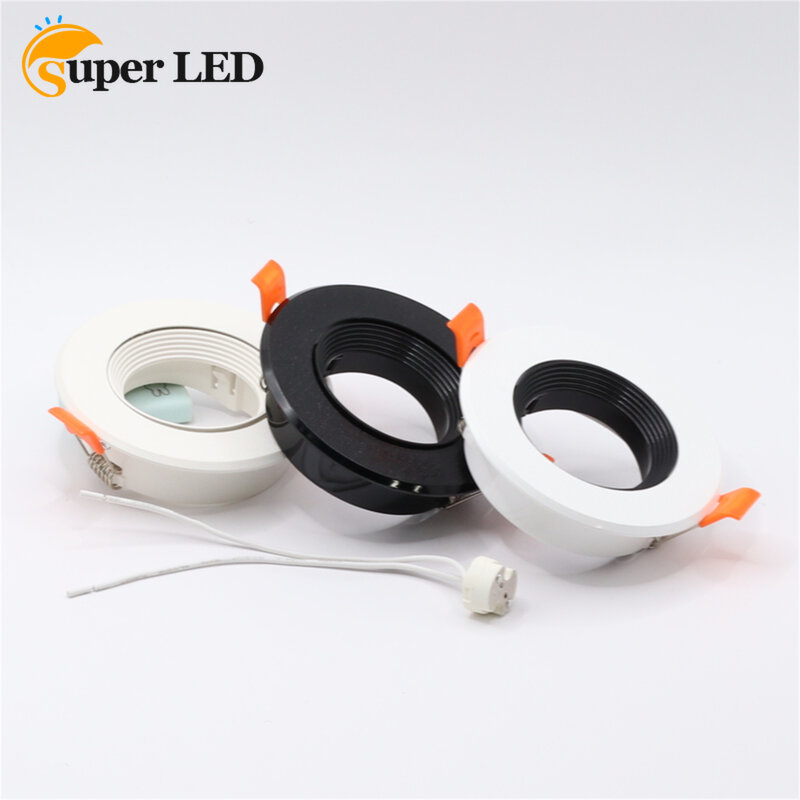 Square Round Indoor Office Store Die Cast Plastic COB LED Ceiling Downlight Fitting Cut out 75mm for MR16 GU10 Bulb