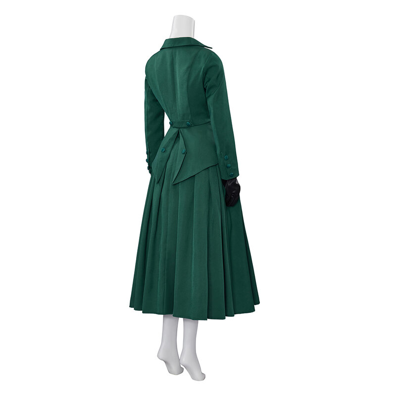Ariadne Oliver Cosplay Costume Movie Haunting in Venice Tina Fey Fantasy Costume Green Dress Suit Women Halloween Party Outfits