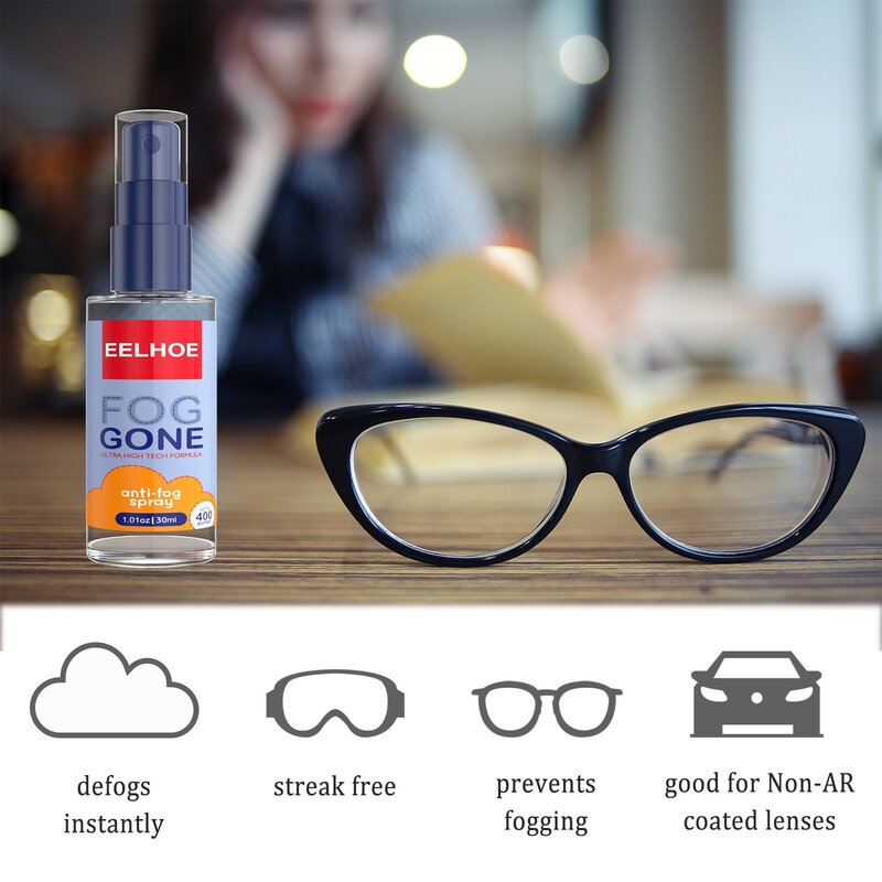 100ml Glass Cleaner Lens Cleaner Glasses Cleaner Sunglasses Eyeglass Cleaning Solution Spray  High Concentration Optical Equipme