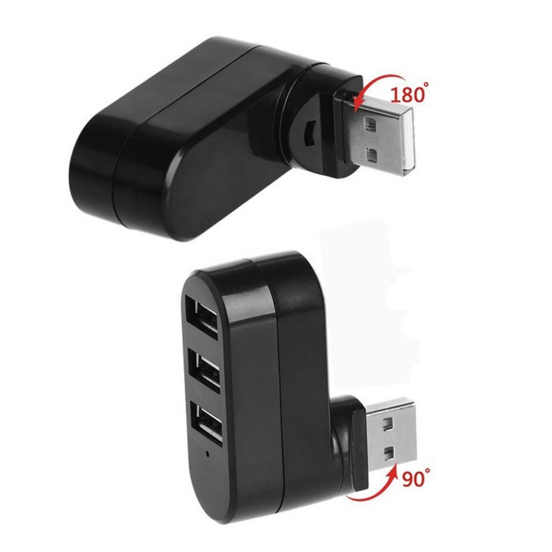 WvvMvv Hub USB 2.0 Adapter Xoay Tốc Độ Cao Ổ Đĩa U Đầu Đọc Bộ Chia 3 Cổng USB 2.0 Cho PC Laptop mac Mini Phụ Kiện