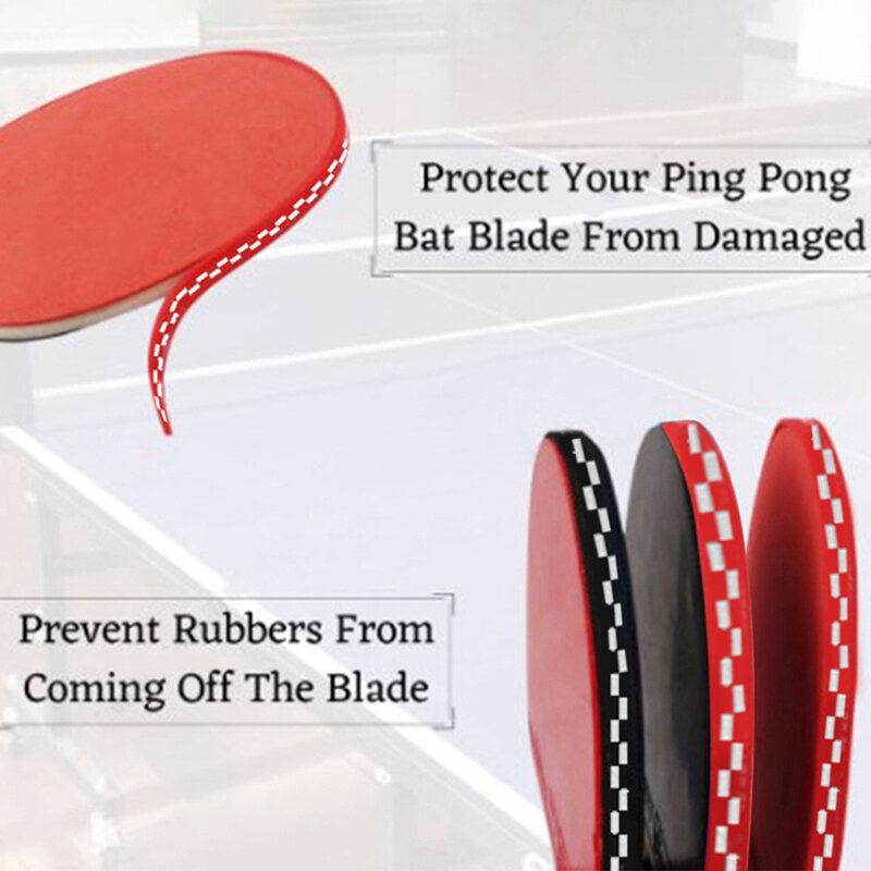 Cinta de protección para raqueta de tenis de mesa, Protector anticolisión, accesorios para raqueta de Ping Pong, cintas protectoras laterales de murciélago, 2 piezas