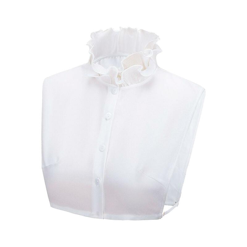 Frauen abnehmbarer Kragen stilvoller Rüschen hals abnehmbar vielseitig Mock Neck falscher Kragen für Hemd Hemd Kleidung Pullover