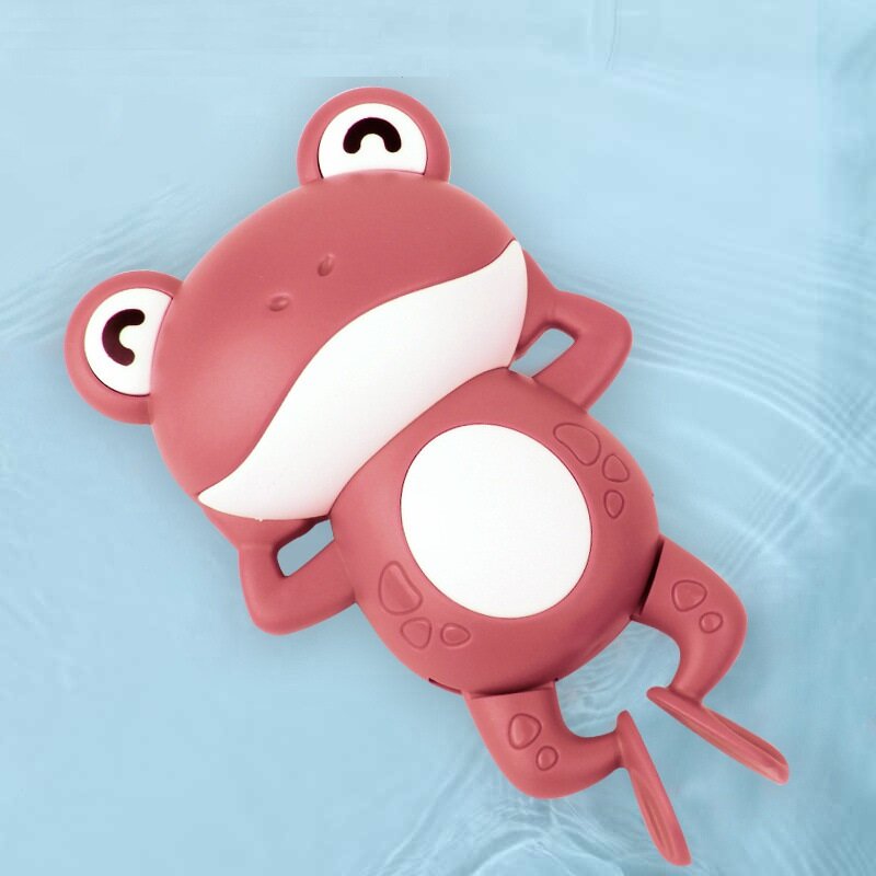 Nakręć różne kolory w wannie z mechanizmem zegarowym żaba pływająca zabawka dla dziecka gry w pływanie w wodzie wiosenny do wanny i prysznica prezent