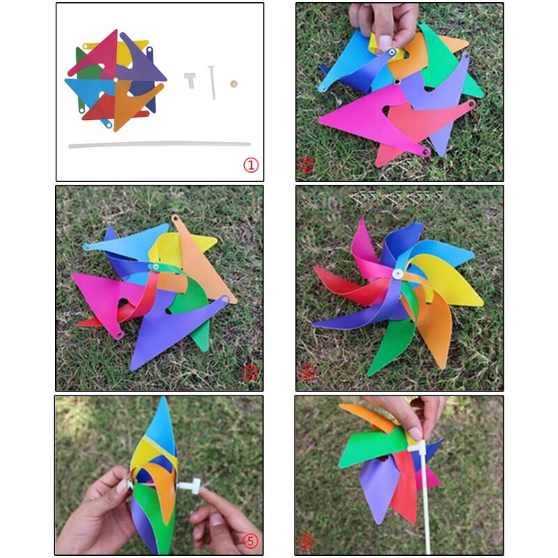 Garden Yard Party Camping Windmill Wind Spinner Ornament Decoration Kids Toy New Dropship