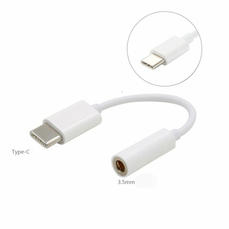 New USB Type-C Male To 3.5mm Female USBC Type C To 3.5 Headphone Audio Aux Cable Adapter Converter Audio Cable Double-layer