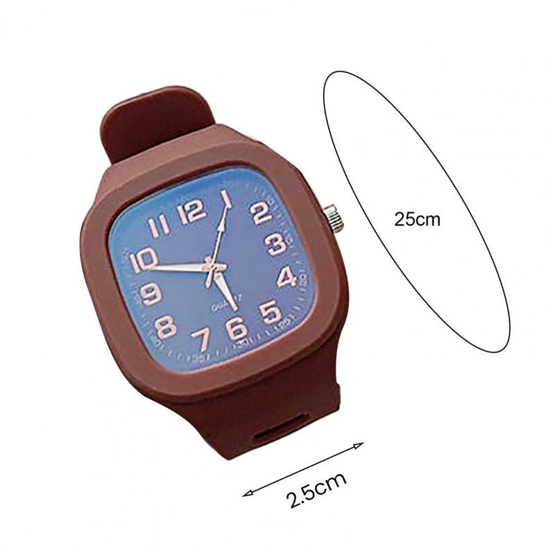 Montre-bracelet à quartz avec cadran carré et pointeur électronique, étanche à 30m, broche strucnumérique, montres-bracelets décontractées