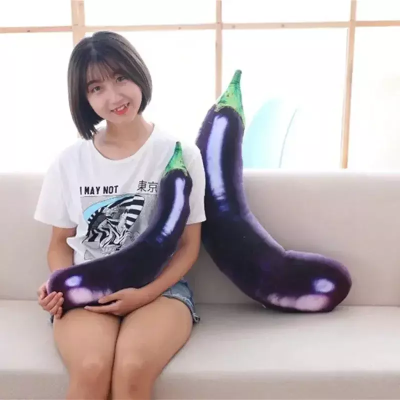 25-80 Simulated Strip Eggplant Creative plant pillow cushion plush fruit vegetables food Anti-stress soft girl Children toy gift