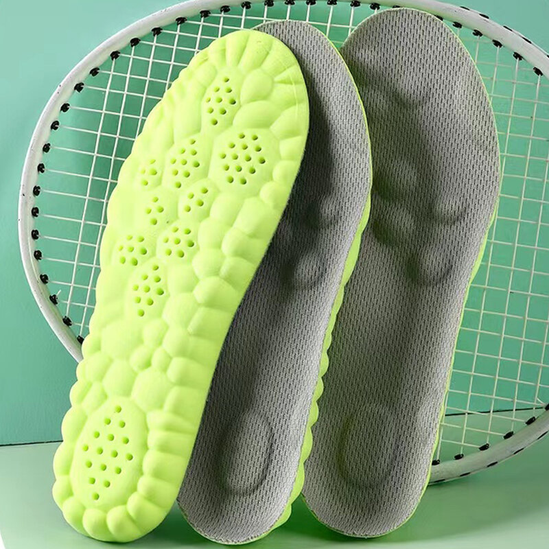 Látex Esporte Palmilhas Soft Alta Elasticidade Shoe Pads Respirável Desodorante Absorção de Choque Almofada Arch Suporte Palmilha Homens Mulheres