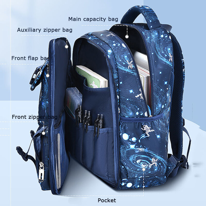 Детские школьные ранцы для мальчиков и девочек, популярные вместительные водонепроницаемые Рюкзаки для учебников для подростков