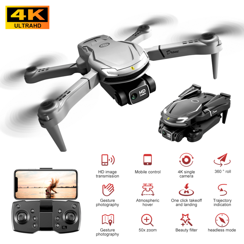 2024 Newest V88 Original Drone 4K 2.4g HD Aerial Photography Single-Camera Quadcopter MV Making Emergency Stop Smart Hover Drone